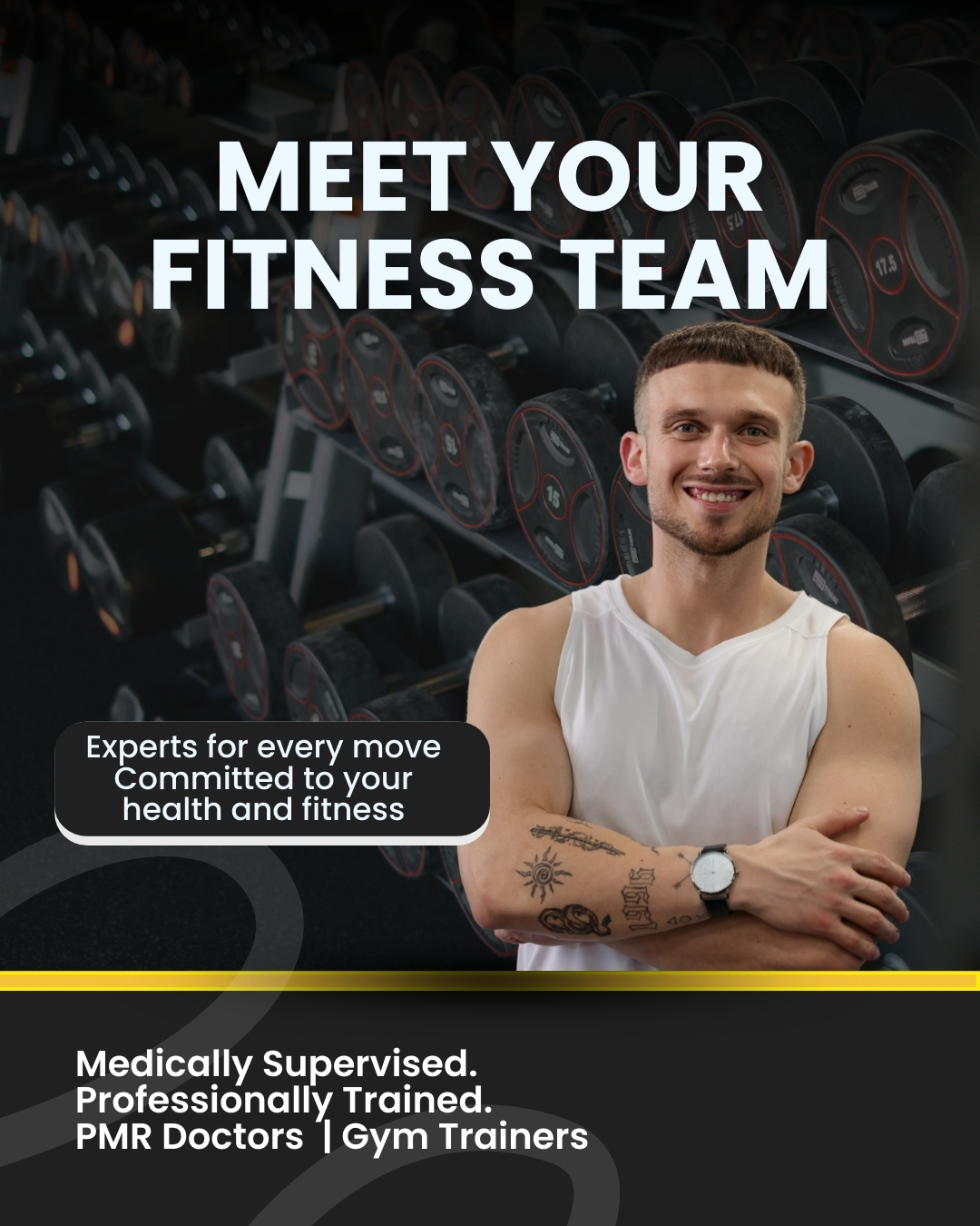 Meet your fitness team — Square Fit gym floor