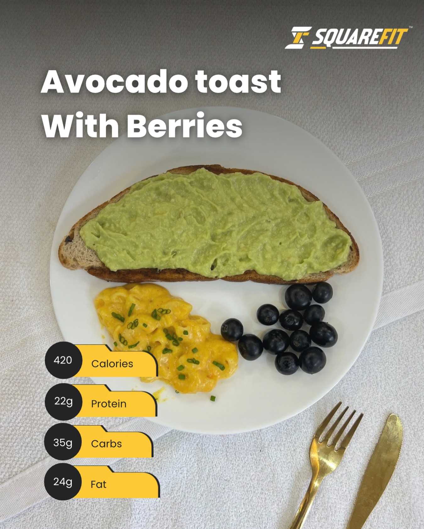 Avocado toast with berries